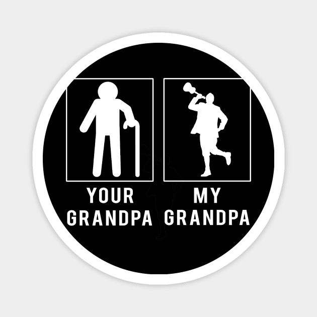 Strum and Smile: 'Ukulele Your Grandpa, My Grandpa' Tee - Perfect for Grandsons & Granddaughters! Magnet by MKGift